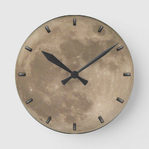 Horloge Ronde Moon Clock Full Moon Wall Clocks Super Moon Decor