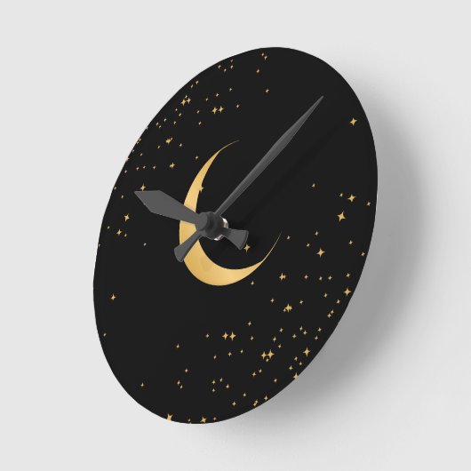 Horloge Ronde Moon Wall Clock (Angle)