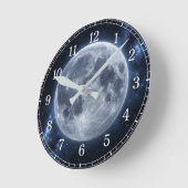 Horloge Ronde Moon Wall Clock — Space-Inspired Design (Angle)