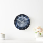 Horloge Ronde Moon Wall Clock — Space-Inspired Design (Maison)