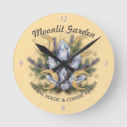 Horloge Ronde Moonlit Garden Crystal Bouquet - Herbal Magic (Recto)