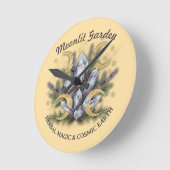 Horloge Ronde Moonlit Garden • Herbal Magic (NO NUMBERS) (Angle)