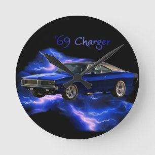 Horloge Ronde Mopar :  'Chargeur de 69 Dodge
