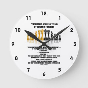 Horloge Ronde Morales des échecs réfléchis de Benjamin Frankl