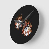 Horloge Ronde Morceau à flamme (Angle)