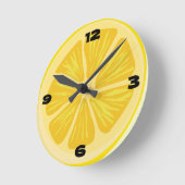 Horloge Ronde Morceau de citron (Angle)