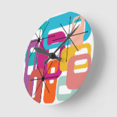 Horloge Ronde More Rectangles et Starbursts (Angle)