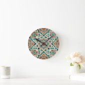 Horloge Ronde Moroccan Mosaic Pattern (Maison)