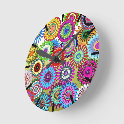 Horloge Ronde Mosaïque (Angle)