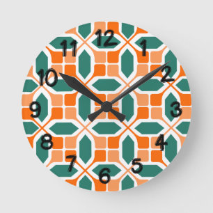 Horloge Ronde Mosaïque Art déco