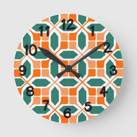 Horloge Ronde Mosaïque Art déco (Recto)