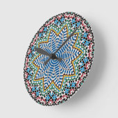 Horloge Ronde Mosaïque espagnole (Angle)
