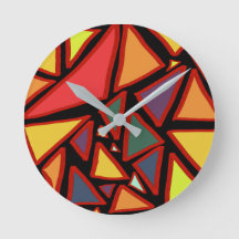Mosaïque géométrique multicolore Triangles