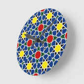 Horloge Ronde Mosaïque marocaine Mosaïque géométrique Motif (Angle)