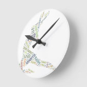 Horloge Ronde Mot de danse Cloud (Angle)
