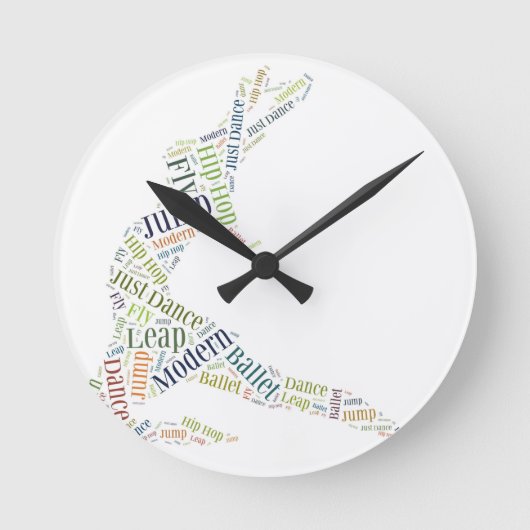 Horloge Ronde Mot de danse Cloud (Recto)