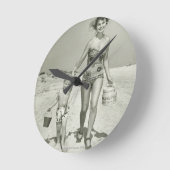 Horloge Ronde Mother and Son Walking (Angle)