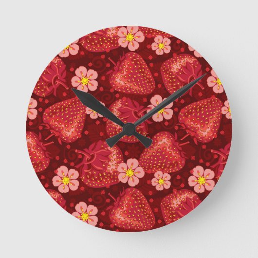 Horloge Ronde Motif 2 2 de fraise (Recto)
