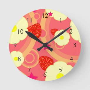 Horloge Ronde Motif 2 de fraise