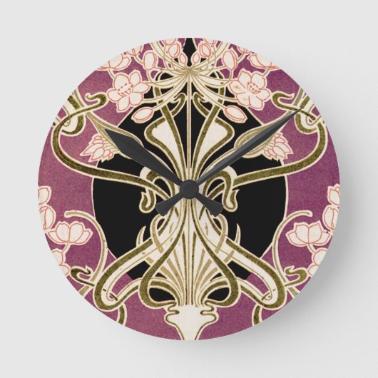 Horloge Ronde Motif #2 de Nouveau d'art (Recto)