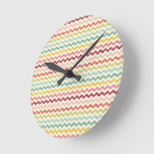 Horloge Ronde Motif 4 de Chevron (Angle)