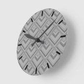 Horloge Ronde Motif à échelle grise (Angle)