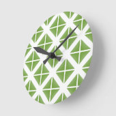 Horloge Ronde Motif à la mode vert de triangle (Angle)