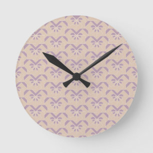 Horloge Ronde Motif à l'envers de lavande