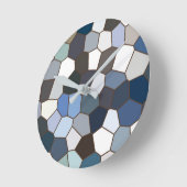 Horloge Ronde Motif à tonalité terrestre moderne (Angle)