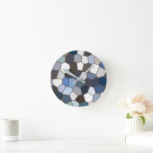 Horloge Ronde Motif à tonalité terrestre moderne (Maison)