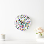 Horloge Ronde Motif Abstrait multicolore (Maison)