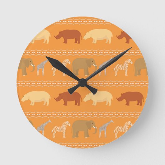 Horloge Ronde Motif africain (Recto)
