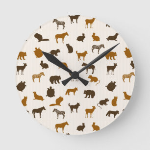 Horloge Ronde Motif animal 1