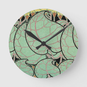 Horloge Ronde Motif Art Nouveau #10