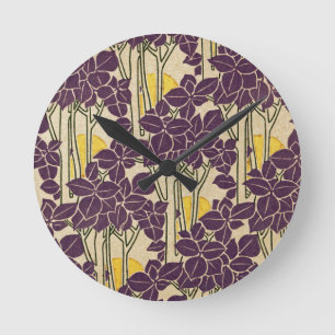 Horloge Ronde Motif Art Nouveau #5