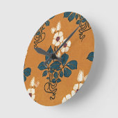 Horloge Ronde Motif Art Nouveau #7 (Angle)