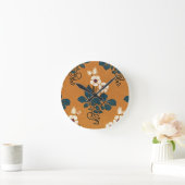 Horloge Ronde Motif Art Nouveau #7 (Maison)