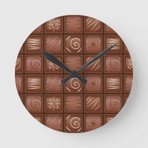Horloge Ronde Motif au chocolat