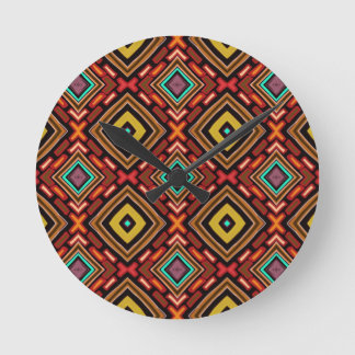 Horloge Ronde Motif autochtone tribal indigène