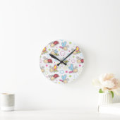 Horloge Ronde motif avec des insectes (Maison)