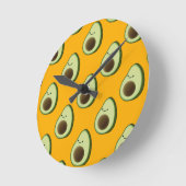 Horloge Ronde Motif Avocado (Angle)