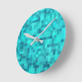 Horloge Ronde Motif bleu Turquoise turquoise (Angle)