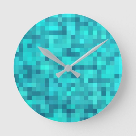 Horloge Ronde Motif bleu Turquoise turquoise (Recto)