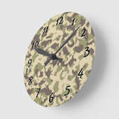 Horloge Ronde Motif Camo (Angle)