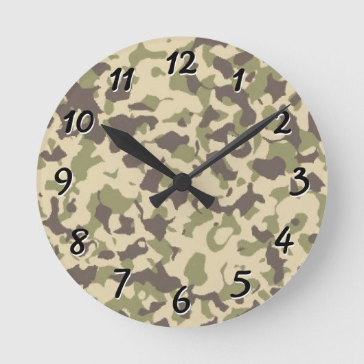Horloge Ronde Motif Camo (Recto)