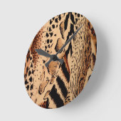 Horloge Ronde Motif Cheetah (Angle)