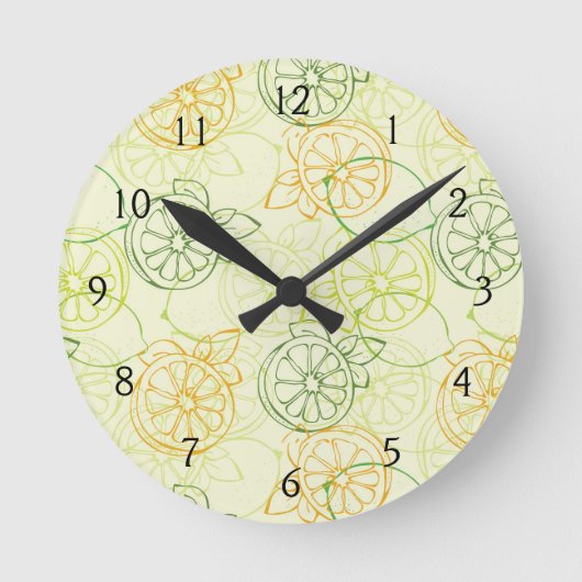 Horloge Ronde Motif citron (Recto)