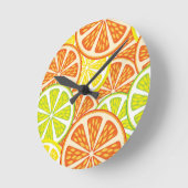 Horloge Ronde Motif Citrus 2 (Angle)