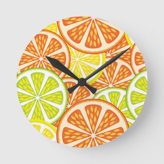 Horloge Ronde Motif Citrus 2 (Recto)