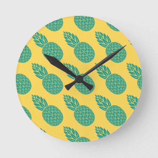 Horloge Ronde Motif d'ananas (Recto)